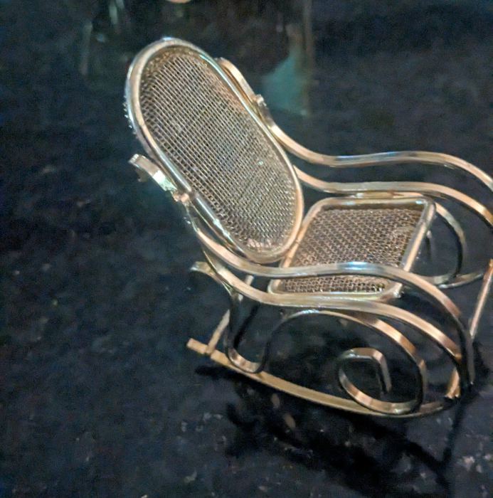 Collection Of Wonderful (Brass?) Dollhouse Furnishings