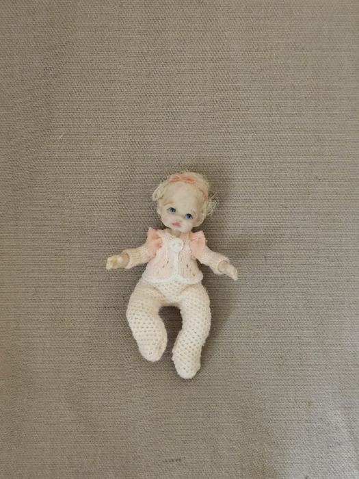 1:12 OOAK Dollhouse Miniature Baby Doll Artist Handmade Sculpt