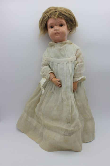 Schoenhut spring jointed articulated posable antique doll 17" stamped mark
