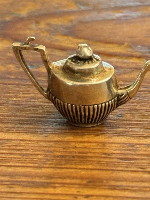 Vintage Sterling Silver Doll House Miniature Toy Tea Service 1.25” Tea Pot