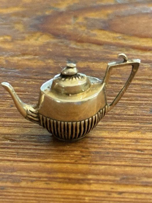 Vintage Sterling Silver Doll House Miniature Toy Tea Service 1.25” Tea Pot