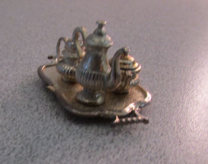 Minatures- Dollhouse -VTG Sterling Silver Tea Set - WAP Watson- ENGLAND - 1980's