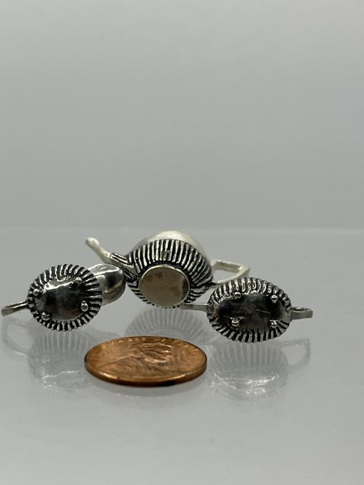 Silver Sterling REO Company Tea Set 3 Pieces Thailand Dollhouse Miniature 1:12